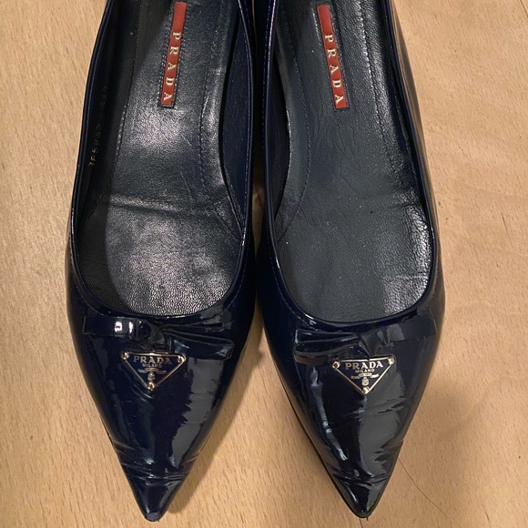 Prada Ballet Flat Shoes - EU 37 1/2 (Size 7) - Picture 1 of 7